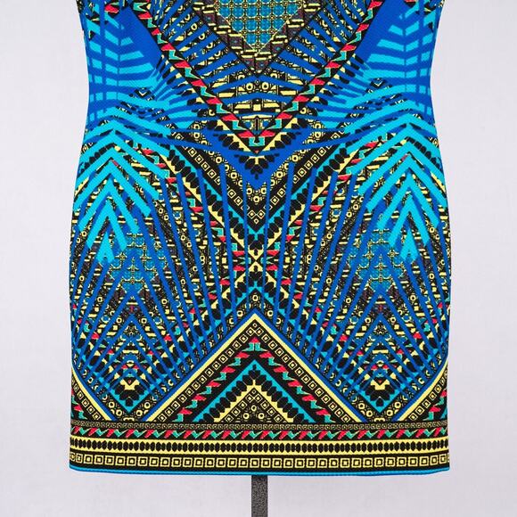 Peter Nygard Dress Size 14 PETITE Colorful Retro Psychedelic 60s Artsy Bohemian - Picture 3 of 7